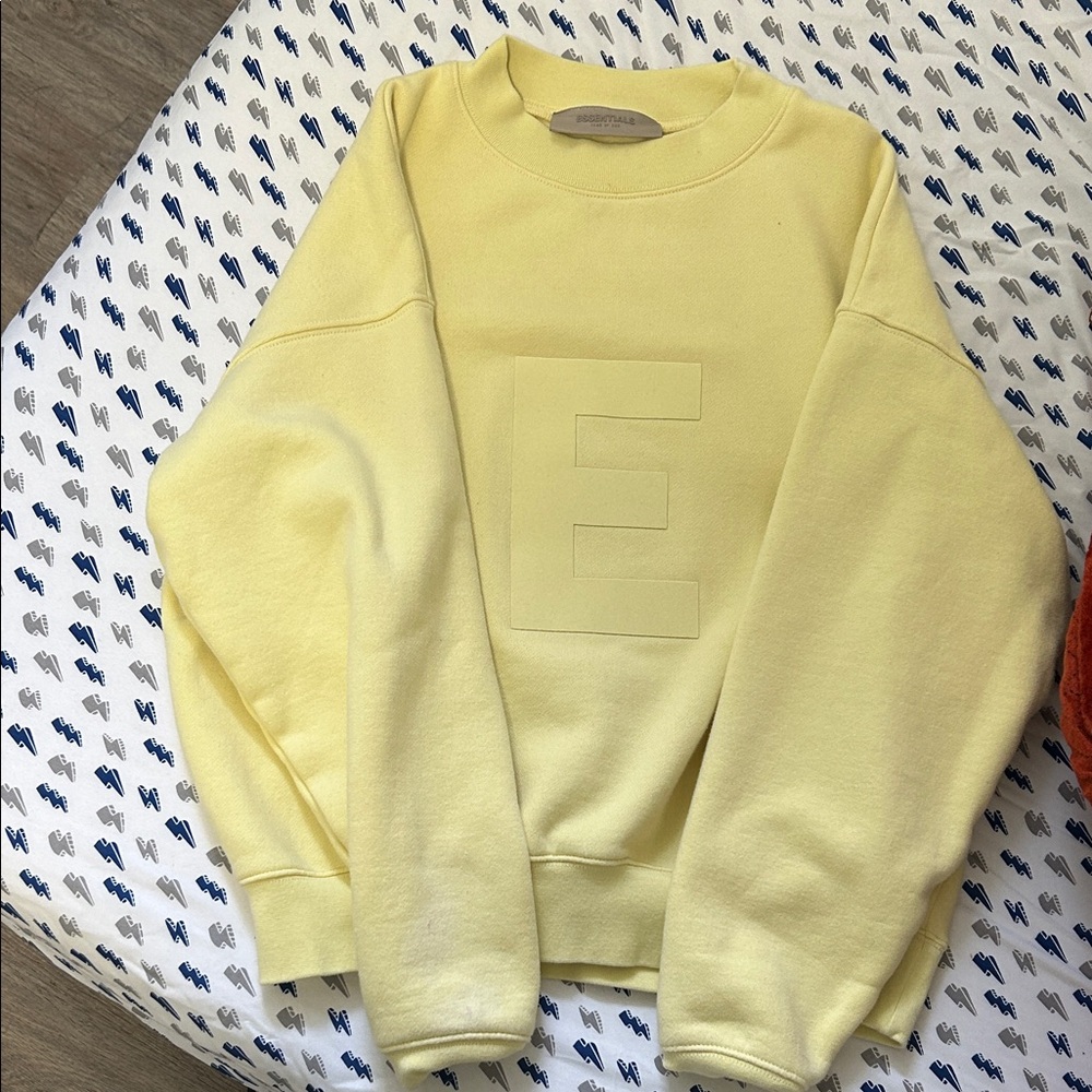 Yellow Sweatshirt with Embossed E